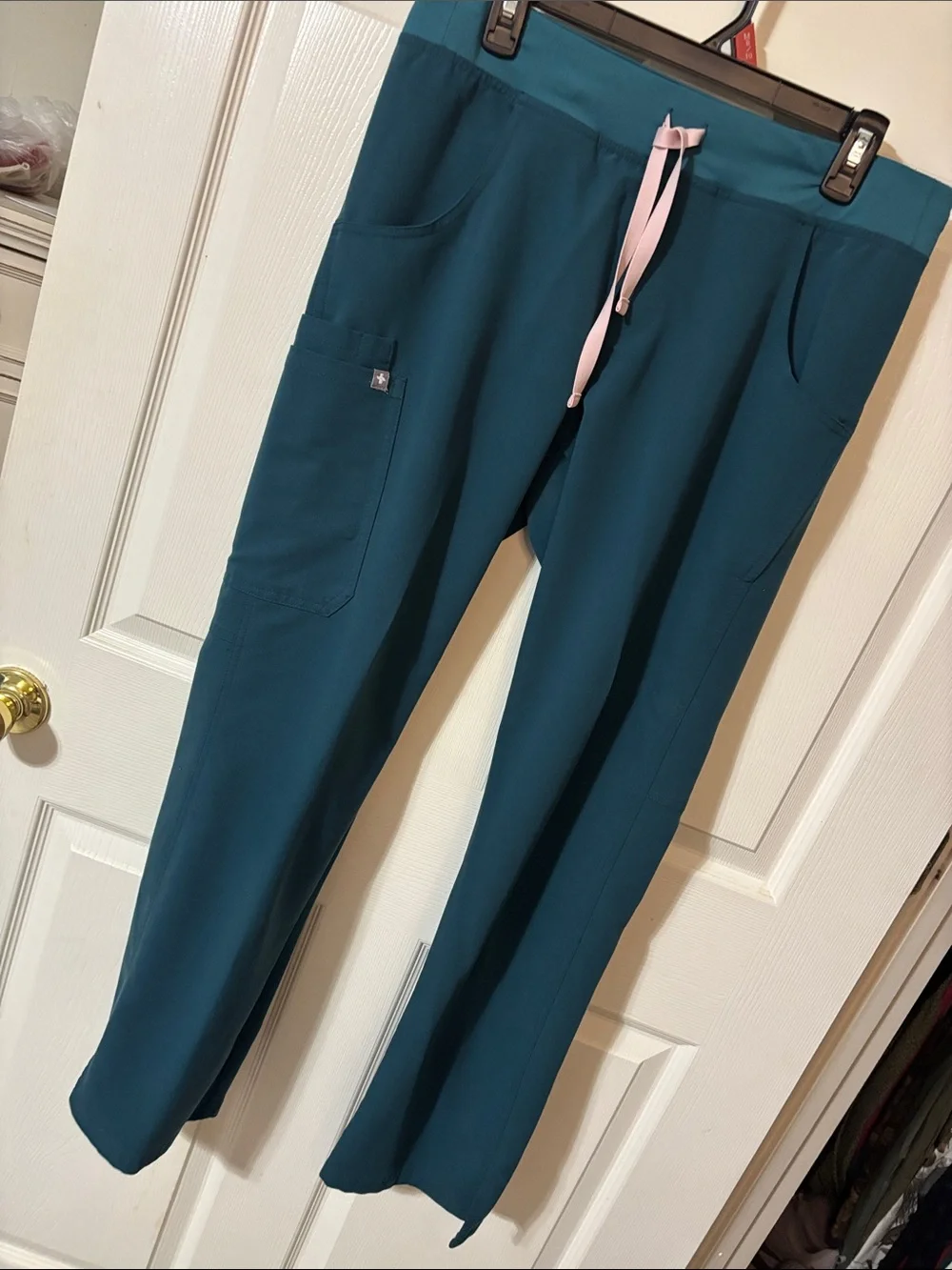 Figs Womens Set in Dark Teal Blue